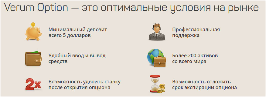 услуги Verum option