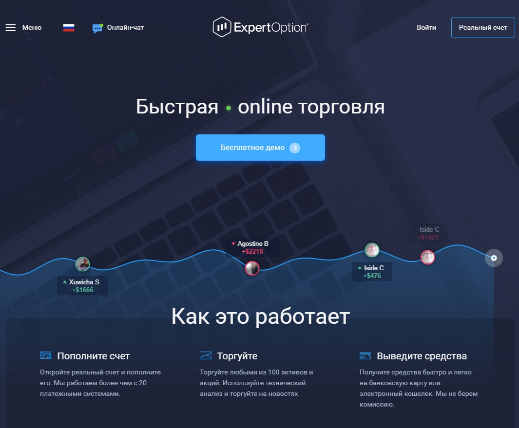 Брокер ExpertOption надёжный