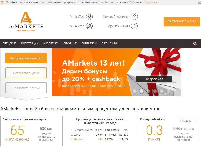 Брокер Amarkets