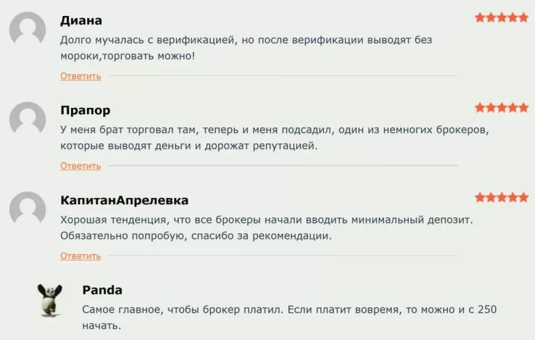 комментарии и отзывы о брокере бинарных контрактов