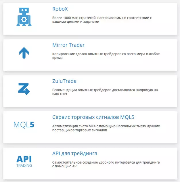 инструменты Аватрейд