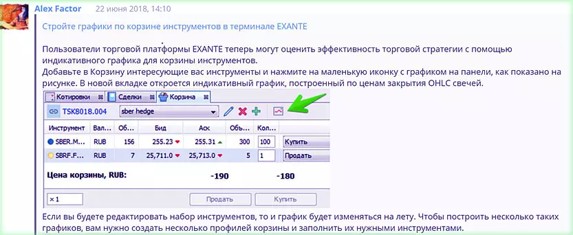 функциональность Exante