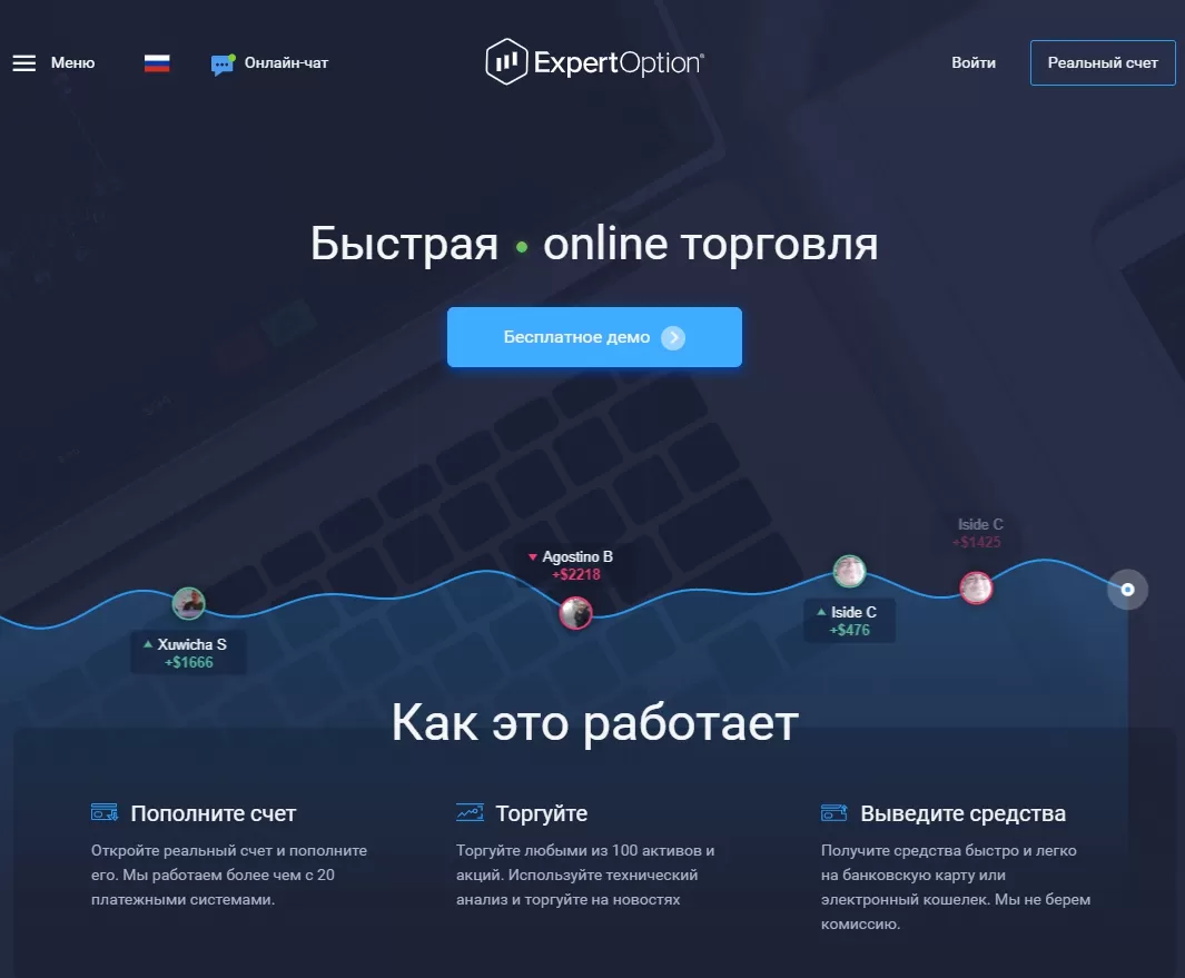 Брокер ExpertOption надёжный