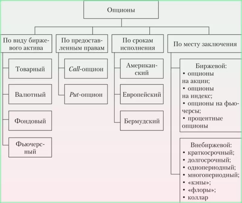 типы опционов